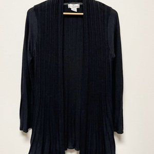 Viscose Blend Ribbed Cardigan Size M